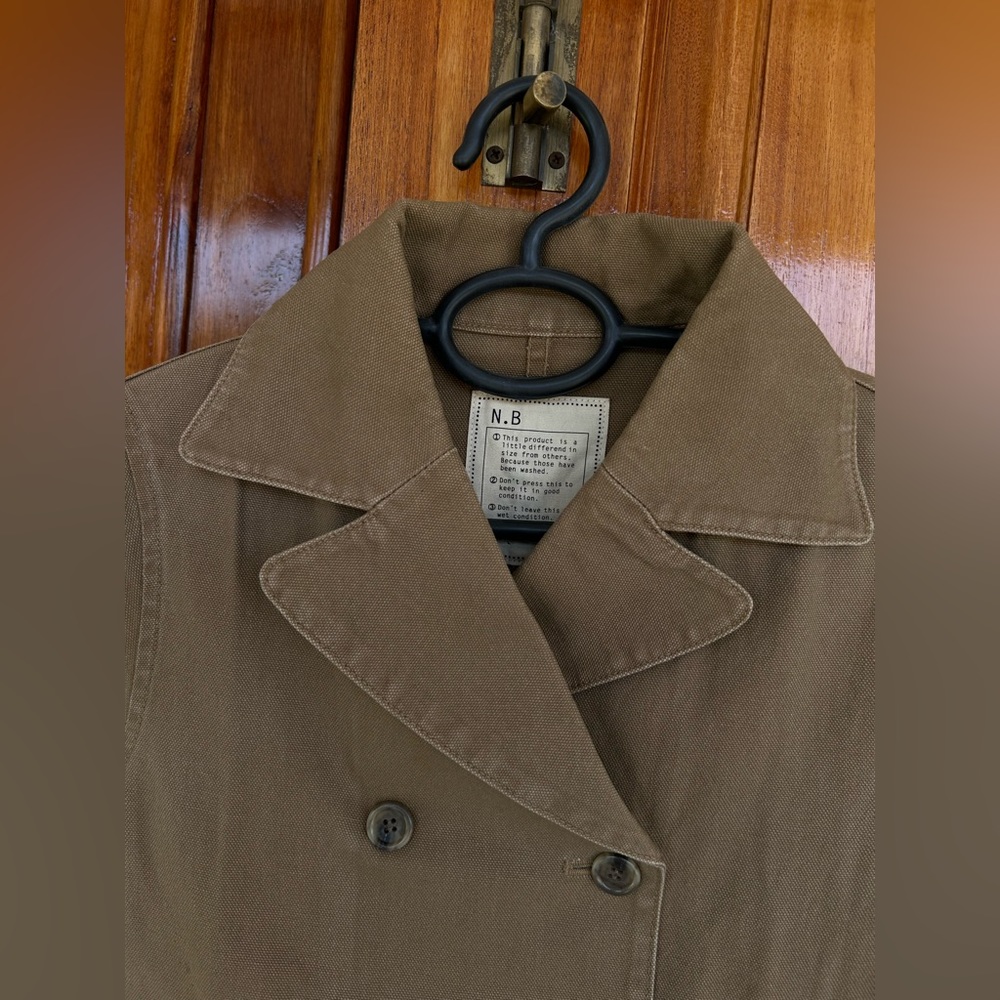 Khaki Color blazer coat. Used. Size S - Picture 7 of 13